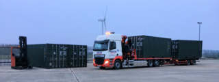 Delivery of our new vented 20ft Shipping Containers