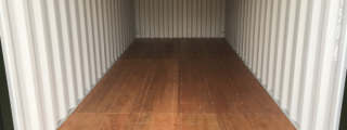 Interior of our vented 20ft Shipping Container